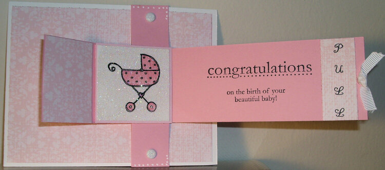 Baby Girl waterfall card