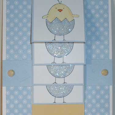 Easter Chick Waterfall Card
