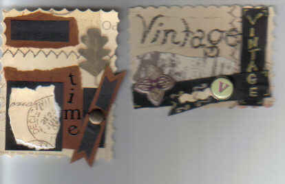 Time Vintage Scrapbook Card making Tags