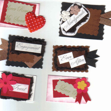 Newlyweds Engagement Ever After Trust Handmade scrapbooking card making Tags