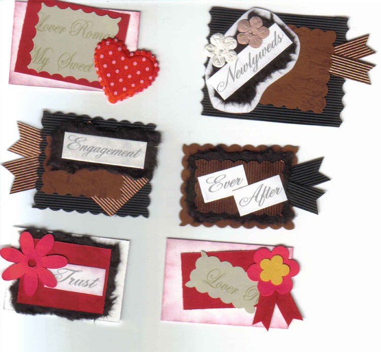 Newlyweds Engagement Ever After Trust Handmade scrapbooking card making Tags