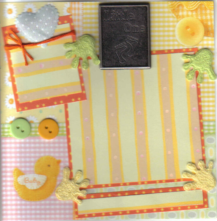 Baby Premade Scrapbook Page 6x6