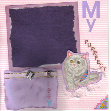 Premade  Scrapbook Page Pet Cat ~My PURRFECT Kitty~