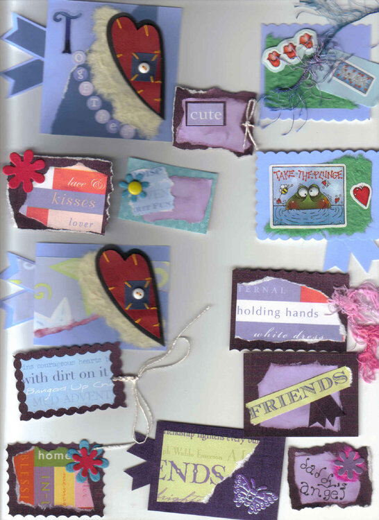 13 Mixed Scrapbooking card making handmade tags