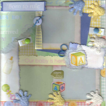 Born to rule Baby premade scrapbook page