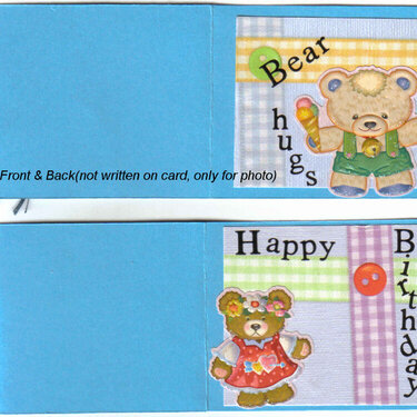 bear birthday cards