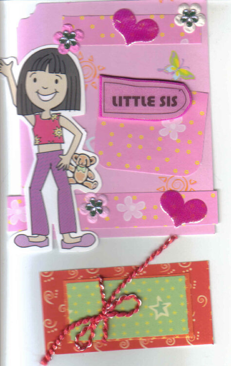 1 Page Border title Topper Little sis &amp; 1 Handmade Tag