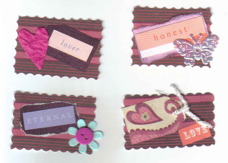 Unique Handmade Tags for scrapbooking Card making!