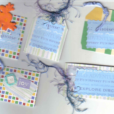 Unique Handmade Tags for scrapbooking Card making!