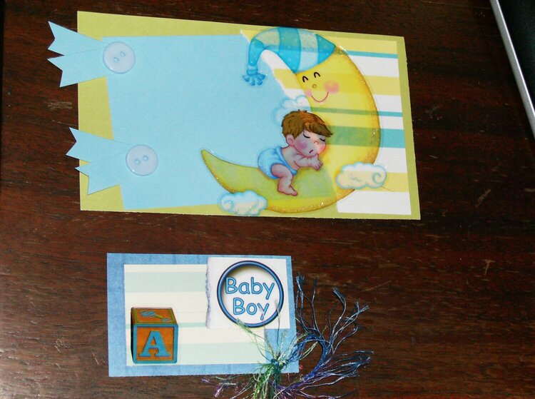 Baby Boy Scrapbook page Title Topper &amp; Tag