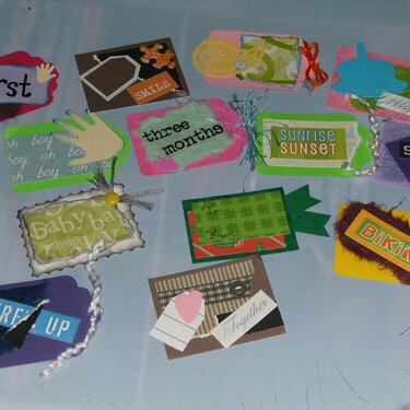 Scrapbooking premade tags