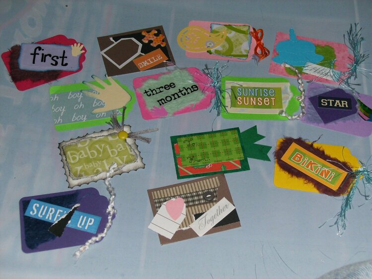 Scrapbooking premade tags
