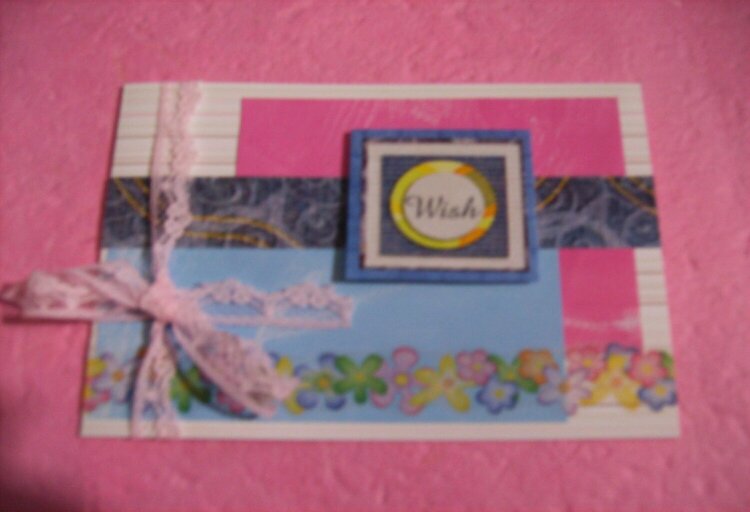 Premade Handmade Card Greeting Card Wish