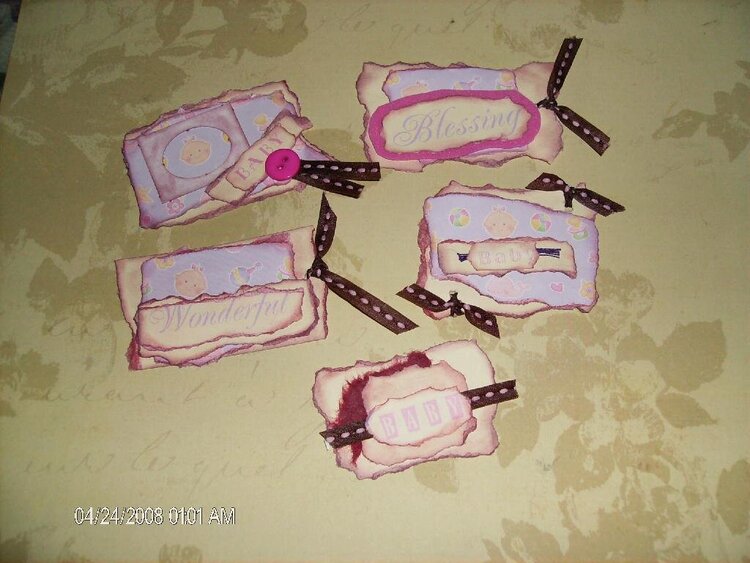 Handmade Tags great for scrapbooking, card making, or use as gift tags, for auction on ebay canada