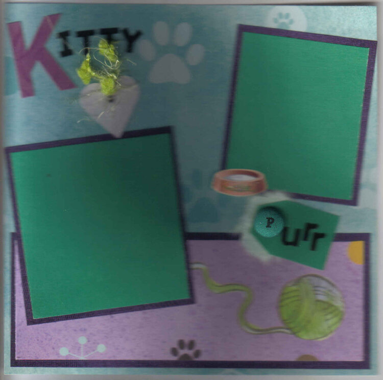 Pet Kitty Scrapbook Page 6x6