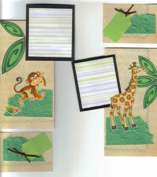 Zoo Theme Page side Border/Topper with 2 tags