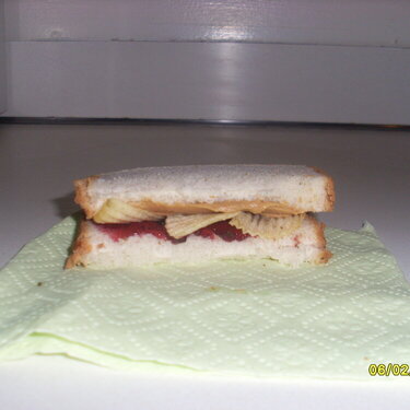 Favorite Snack - PB&amp;J w/chips Sandwich