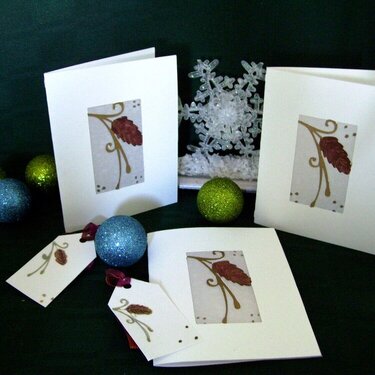 Vellum Pine Cone Cards and Tags