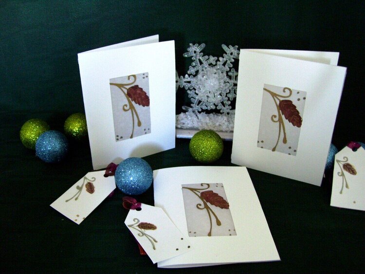 Vellum Pine Cone Cards and Tags