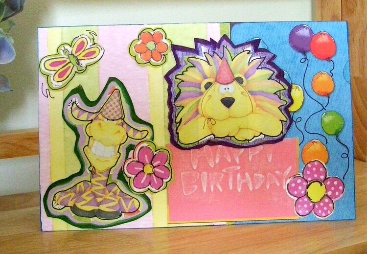 Animal Antics Birthday Card