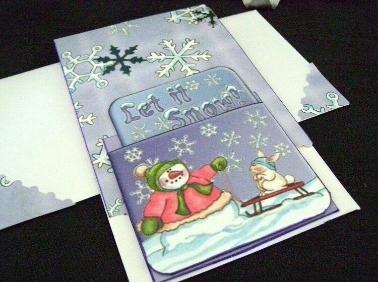 Let it Snow Gift Enclosure Card and Tag