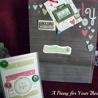 Family Forever Three Piece Gift Bag/Card  Set