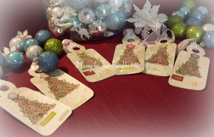 Glittery Trees Gift Tag Set