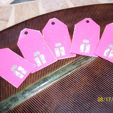 PINK HOLIDAY TAGS