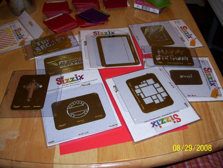 EVEN MORE SIZZIX EMBOSSING FOLDERS