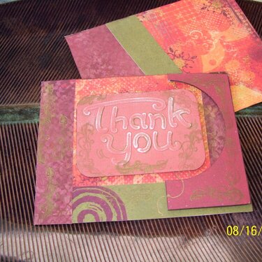 HOLIDAY THANK YOU CARD WITH COORDINATING ENVELOPE