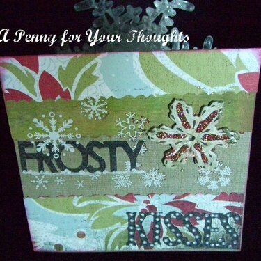 FROSTY KISSES CHRISTMAS CARD