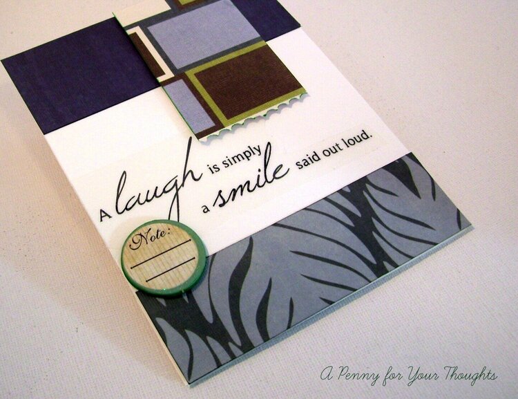 A LAUGH IS..HANDMADE GREETING CARD