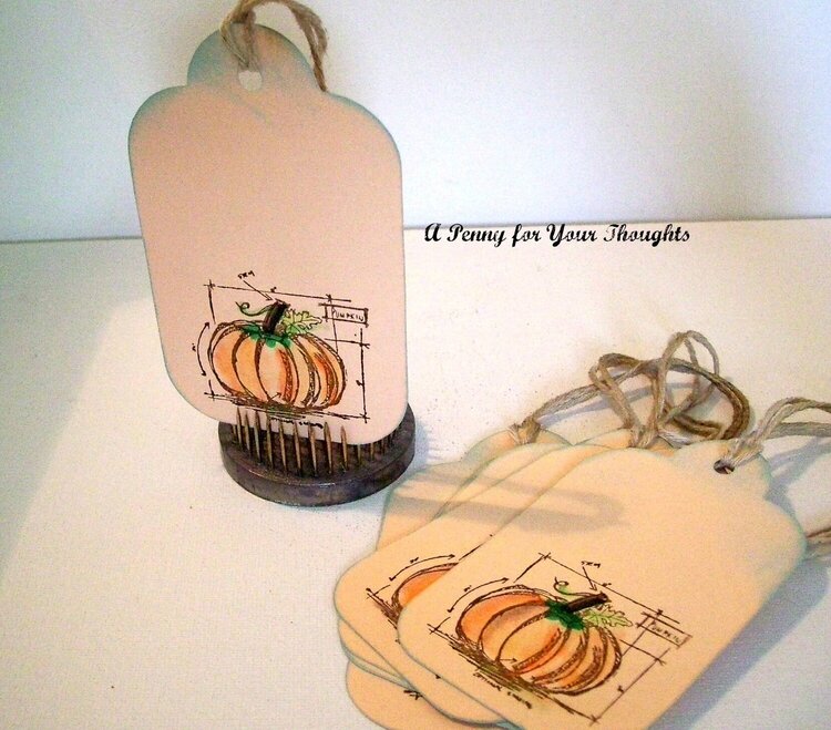 PUMPKIN BLUEPRINT TAG SET