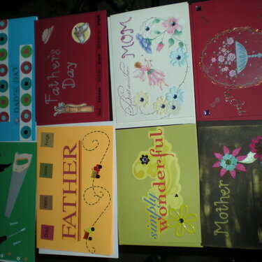 Mothers day and Fathers day cards