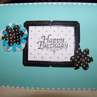 Turquoise/Black Happy Birthday