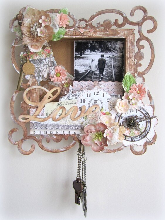 Love- Shadow box frame for 2 Crafty and Prima Lyric