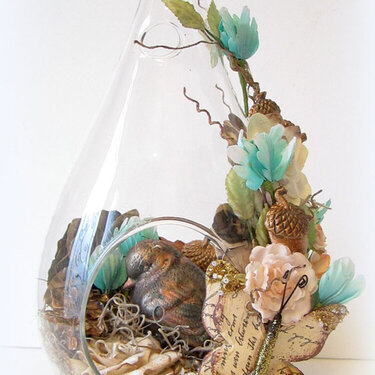 Birdhouse Glass Hanging Terrarium- Live with Prima