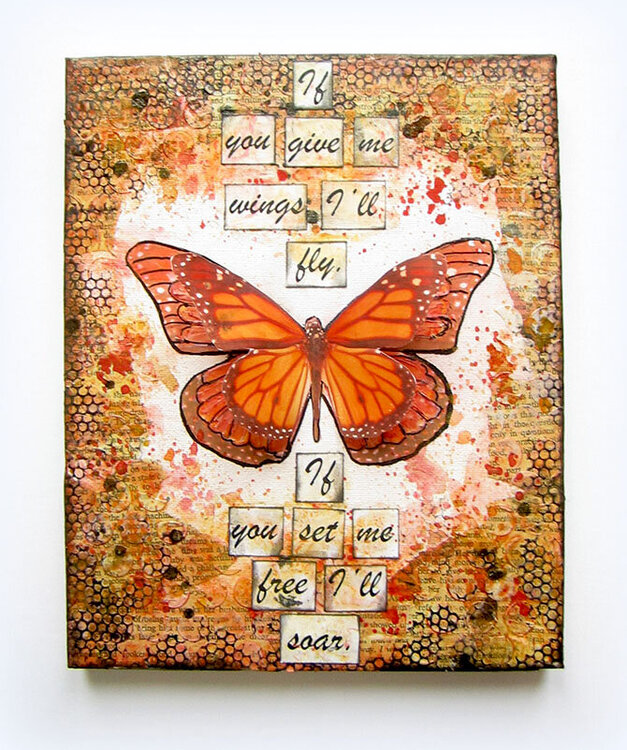 Butterfly Canvas- Prima Finnabair Products