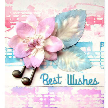 Best Wishes Card with Distress Oxide inks