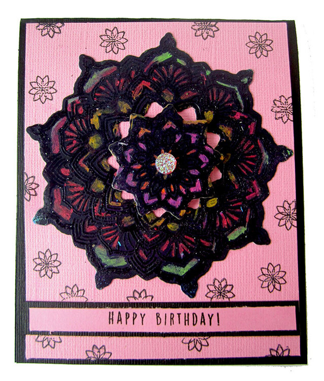 Happy Birthday Mandala Card with Concord and 9th
