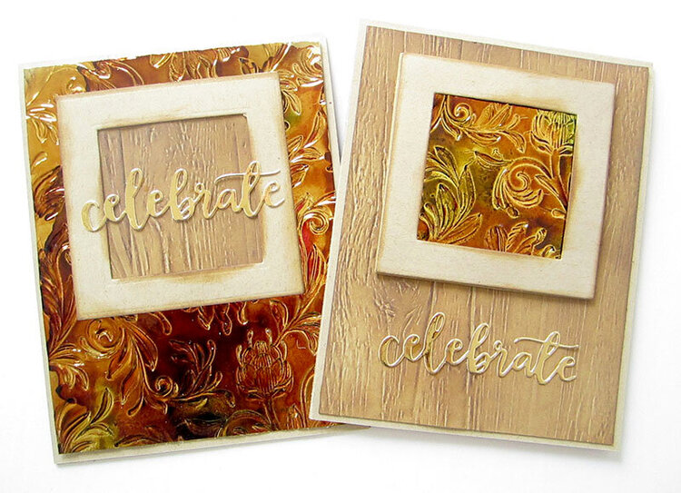 Elegant cards with Alcohol Inks