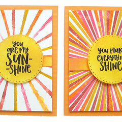 Sunshine Turnabout stamp cards