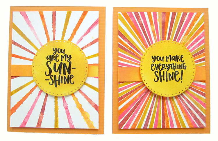 Sunshine Turnabout stamp cards