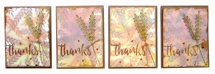 Thank you cards with Distress Oxide Inks and Concord and 9th