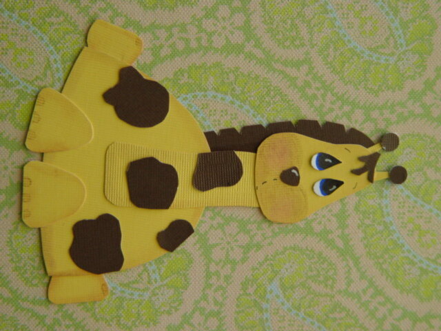 Paper Pieced Giraffe on Layout