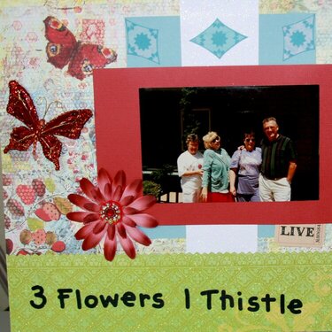 3 Flowers 1 Thistle