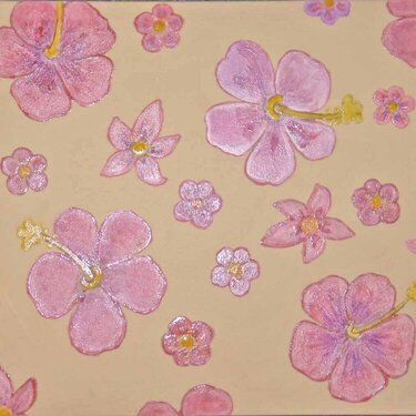 Hand painted hibiscus album
