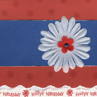 Red white and blue Card