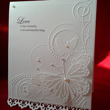 Love is Like a Butterfly Wedding Card