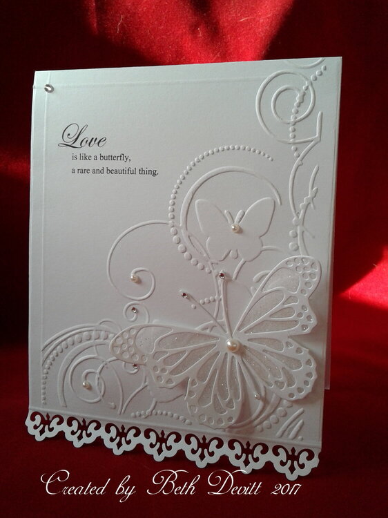 Love is Like a Butterfly Wedding Card